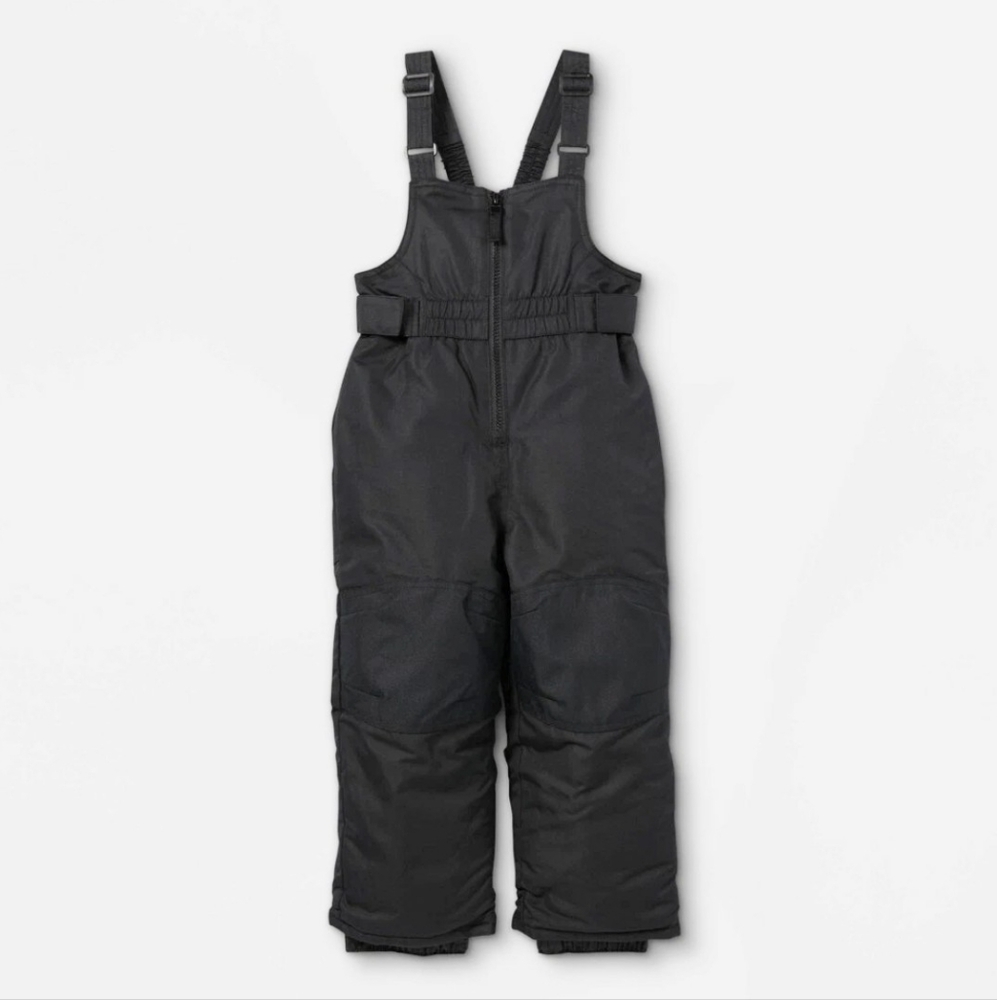 Toddle Boys Black Heavyweight Snow Bib Overalls Size 2T NWT.